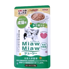 Aixia Pouch  Miaw Miaw Juicy Meat & Fish Mix w/Skipjack Tuna 60g